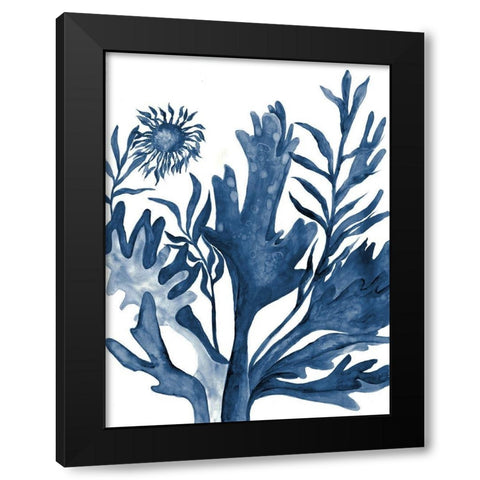 Underwater Life 1 Black Modern Wood Framed Art Print by Charest, Doris