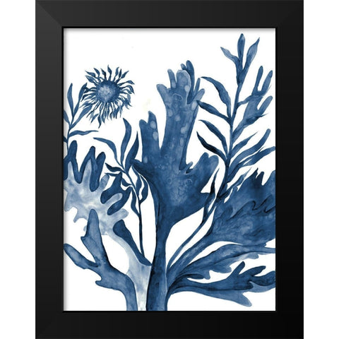 Underwater Life 1 Black Modern Wood Framed Art Print by Charest, Doris