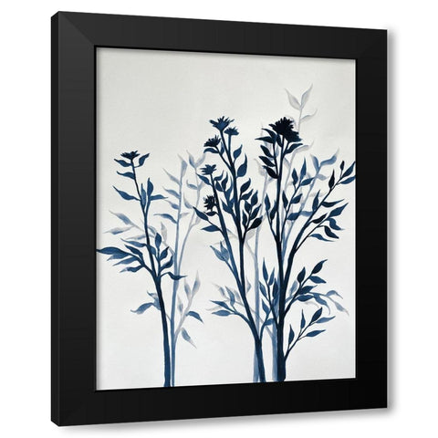 Blue Hue Inspiration 1 Black Modern Wood Framed Art Print by Charest, Doris