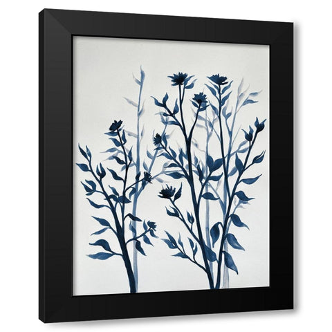Blue Hue Inspiration 2 Black Modern Wood Framed Art Print with Double Matting by Charest, Doris