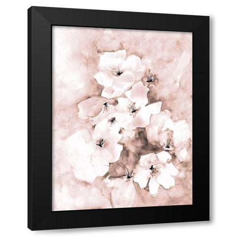 Soft Florals 1 Black Modern Wood Framed Art Print by Charest, Doris