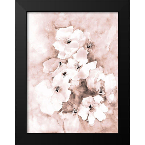 Soft Florals 1 Black Modern Wood Framed Art Print by Charest, Doris