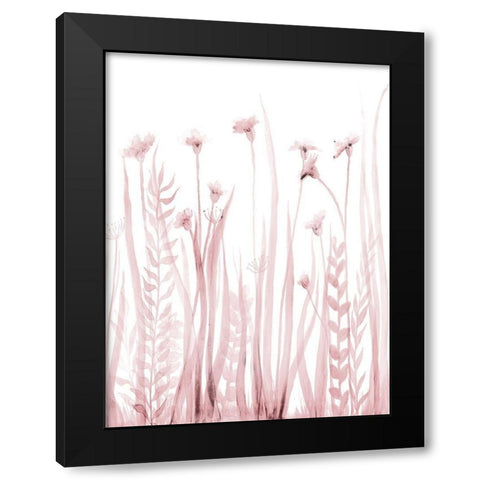 Soft Blooms 1 Black Modern Wood Framed Art Print by Charest, Doris