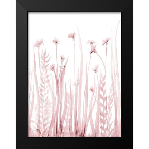 Soft Blooms 1 Black Modern Wood Framed Art Print by Charest, Doris