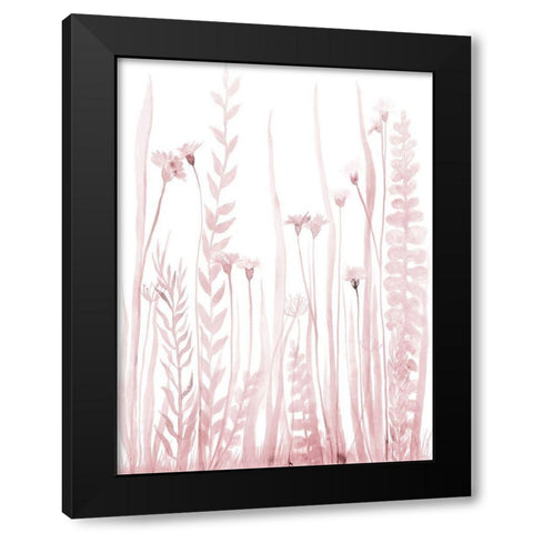 Soft Blooms 2 Black Modern Wood Framed Art Print by Charest, Doris