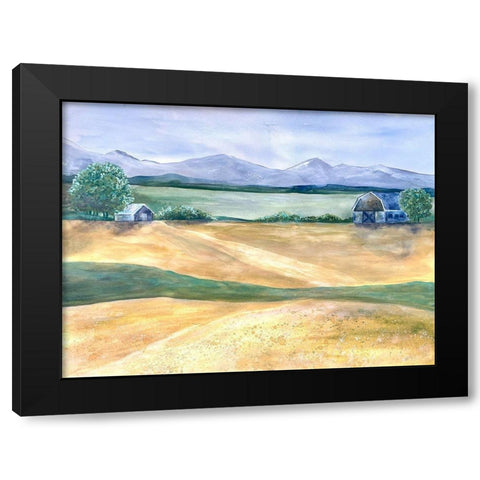 Farmland Beauty 1 Black Modern Wood Framed Art Print with Double Matting by Charest, Doris