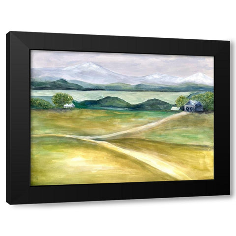 Farmland Beauty 2 Black Modern Wood Framed Art Print with Double Matting by Charest, Doris