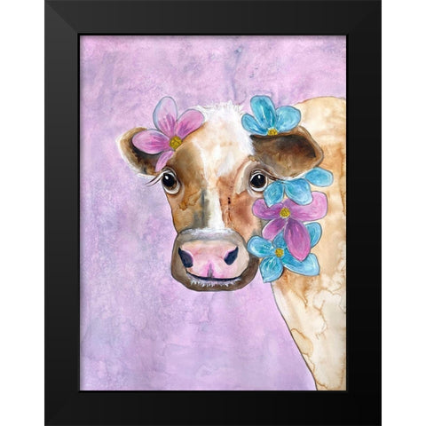 Hey Girl 1 Black Modern Wood Framed Art Print by Charest, Doris