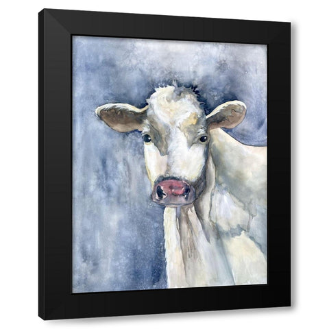 Proud Cattle 1 Black Modern Wood Framed Art Print by Charest, Doris