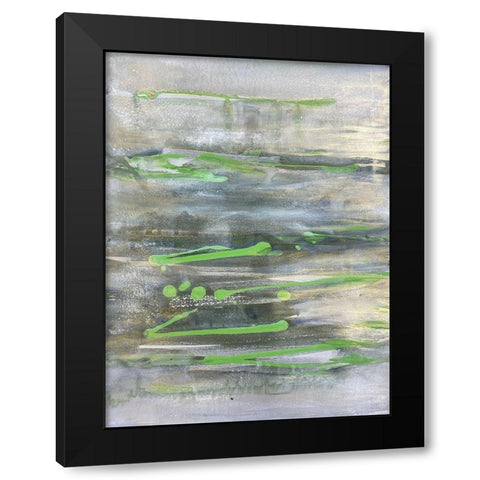 Elemental Abstraction Black Modern Wood Framed Art Print by Charest, Doris
