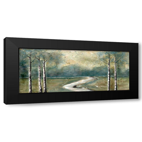 Green Landscape Black Modern Wood Framed Art Print with Double Matting by Charest, Doris