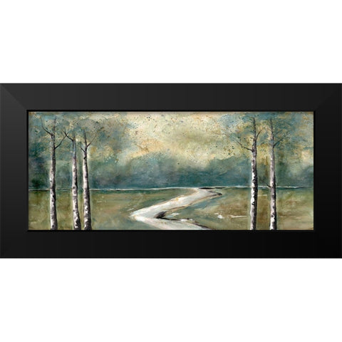 Green Landscape Black Modern Wood Framed Art Print by Charest, Doris