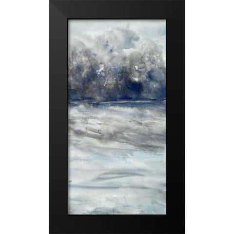 Restless Beaches 1 Black Modern Wood Framed Art Print by Charest, Doris