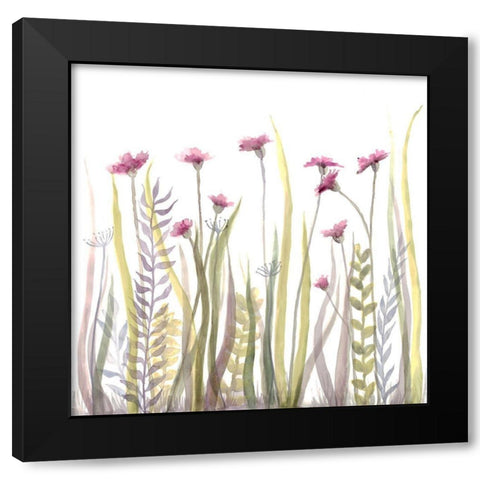 Garden Blooms 1 Black Modern Wood Framed Art Print with Double Matting by Charest, Doris