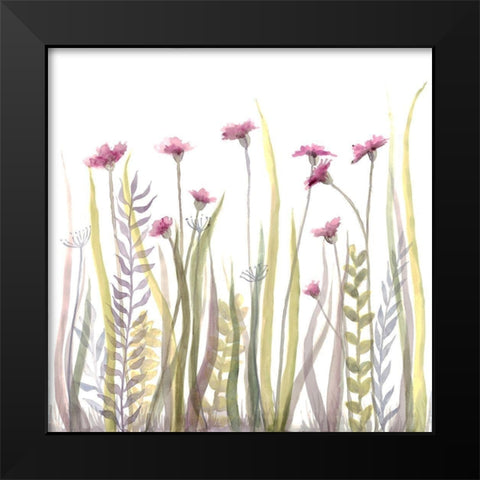 Garden Blooms 1 Black Modern Wood Framed Art Print by Charest, Doris