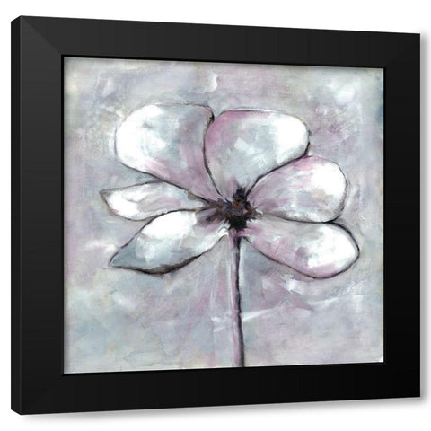 Cherished Bloom 1 Black Modern Wood Framed Art Print with Double Matting by Charest, Doris