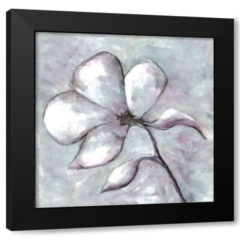 Cherished Bloom 5 Black Modern Wood Framed Art Print with Double Matting by Charest, Doris
