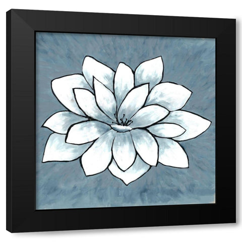Blue Sprout 1 Black Modern Wood Framed Art Print by Charest, Doris
