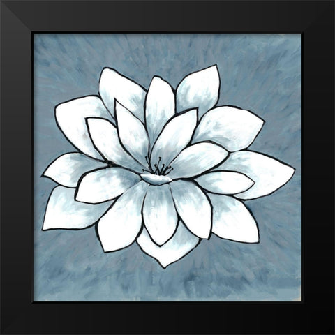 Blue Sprout 1 Black Modern Wood Framed Art Print by Charest, Doris