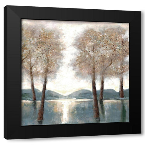 Approaching Woods 2 Black Modern Wood Framed Art Print with Double Matting by Charest, Doris