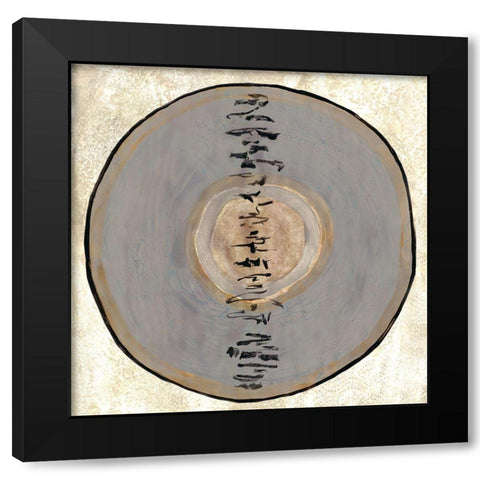 Oriental Disk 2 Black Modern Wood Framed Art Print with Double Matting by Charest, Doris