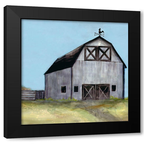 Peaceful Barn 2 Black Modern Wood Framed Art Print with Double Matting by Charest, Doris