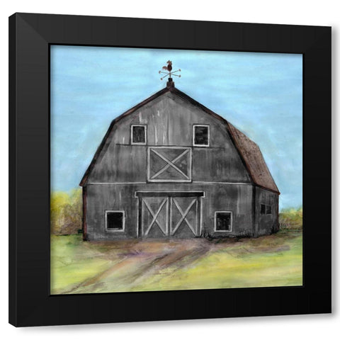 Peaceful Barn 2 Black Modern Wood Framed Art Print with Double Matting by Charest, Doris