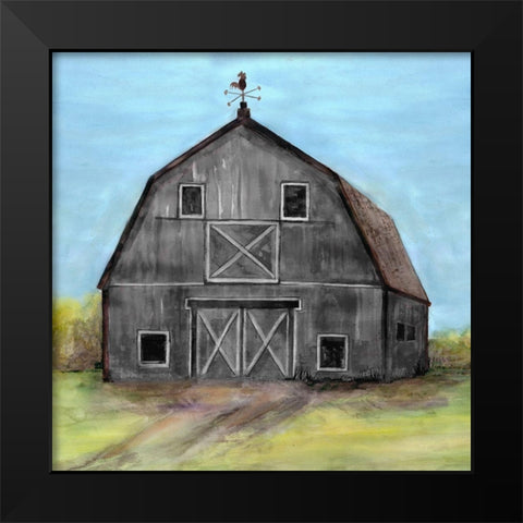 Peaceful Barn 2 Black Modern Wood Framed Art Print by Charest, Doris
