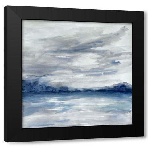 Gloomy Square 1 Black Modern Wood Framed Art Print with Double Matting by Charest, Doris