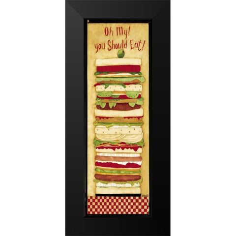 We Should Eat Black Modern Wood Framed Art Print by DiPaolo, Dan