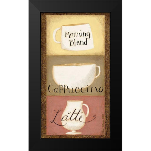 Tile Panel 1 Black Modern Wood Framed Art Print by DiPaolo, Dan