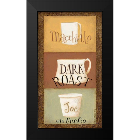 Tile Panel 2 Black Modern Wood Framed Art Print by DiPaolo, Dan