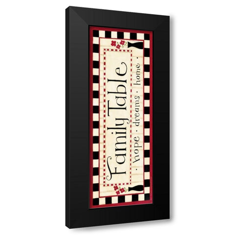Family Table Black Modern Wood Framed Art Print with Double Matting by DiPaolo, Dan