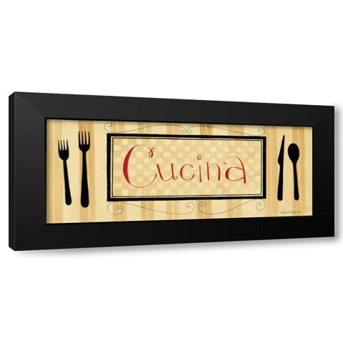 Cucina Black Modern Wood Framed Art Print with Double Matting by DiPaolo, Dan