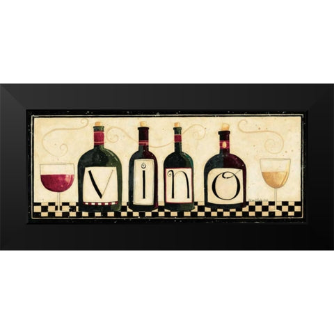 Vino Black Modern Wood Framed Art Print by DiPaolo, Dan