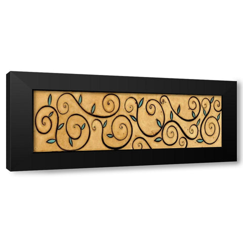 Swirl Border Black Modern Wood Framed Art Print by DiPaolo, Dan