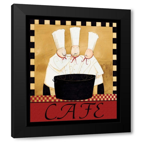 Cafe Chefs Black Modern Wood Framed Art Print by DiPaolo, Dan
