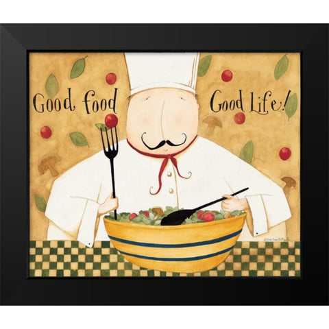 Good Food Black Modern Wood Framed Art Print by DiPaolo, Dan