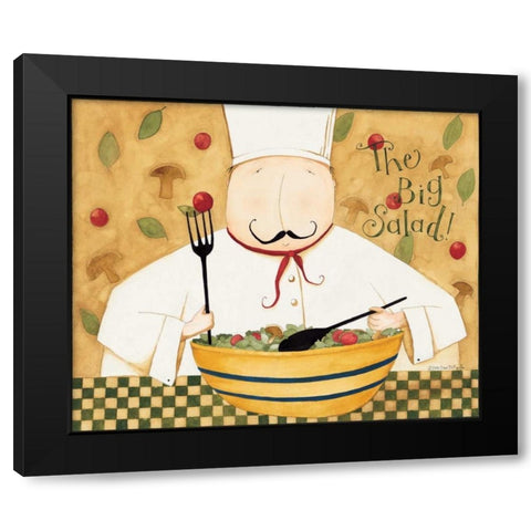Big Salad Black Modern Wood Framed Art Print by DiPaolo, Dan