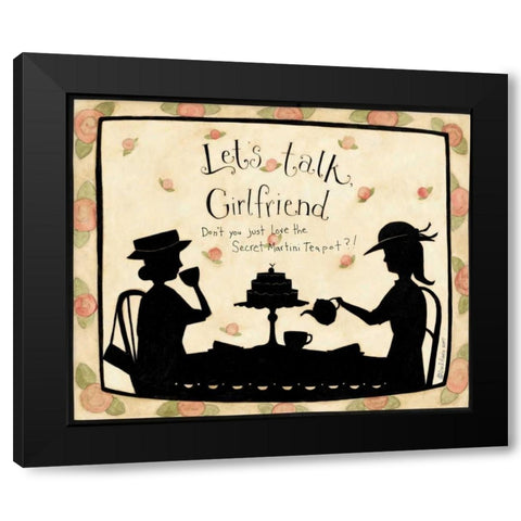 Dine Black Modern Wood Framed Art Print by DiPaolo, Dan
