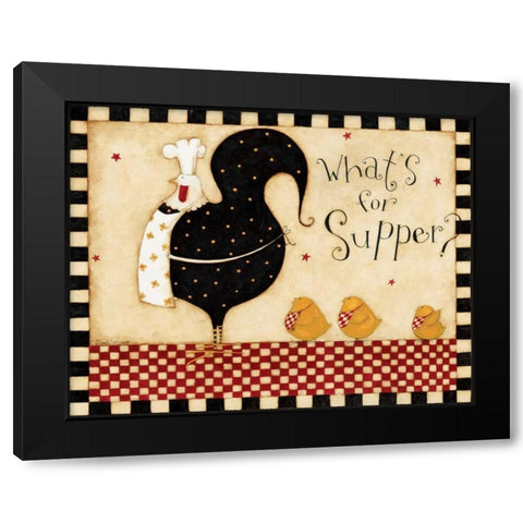 Mother With Chicks Black Modern Wood Framed Art Print with Double Matting by DiPaolo, Dan