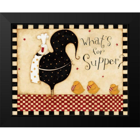 Mother With Chicks Black Modern Wood Framed Art Print by DiPaolo, Dan