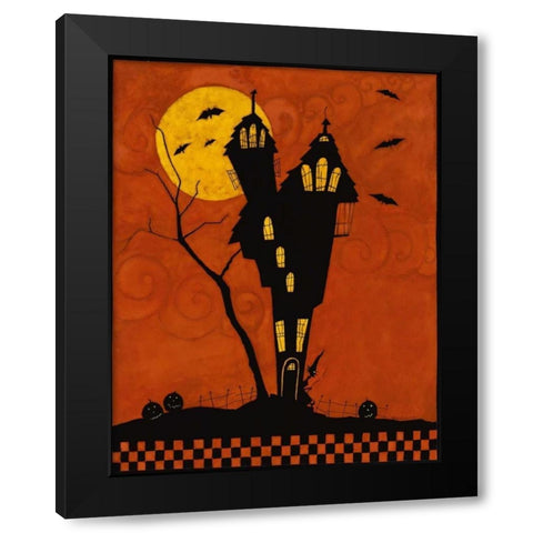 Haunted Slhouette Black Modern Wood Framed Art Print with Double Matting by DiPaolo, Dan