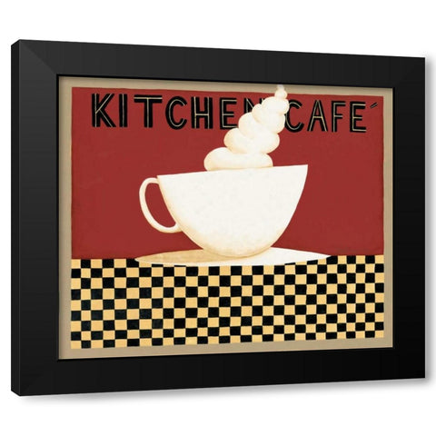 Kitchen Cafe Black Modern Wood Framed Art Print with Double Matting by DiPaolo, Dan