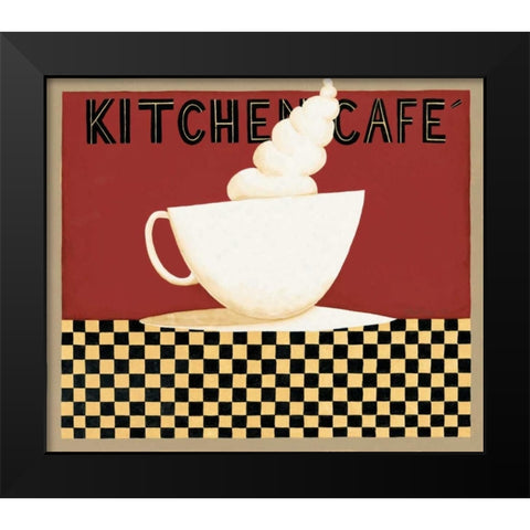 Kitchen Cafe Black Modern Wood Framed Art Print by DiPaolo, Dan