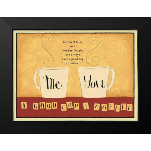 You And Me Black Modern Wood Framed Art Print by DiPaolo, Dan