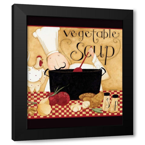 Vegetable Soup Black Modern Wood Framed Art Print by DiPaolo, Dan