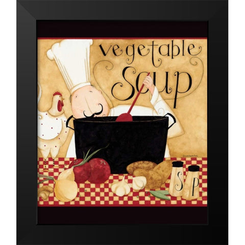 Vegetable Soup Black Modern Wood Framed Art Print by DiPaolo, Dan