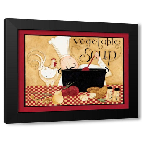 Vegie Soup Black Modern Wood Framed Art Print by DiPaolo, Dan