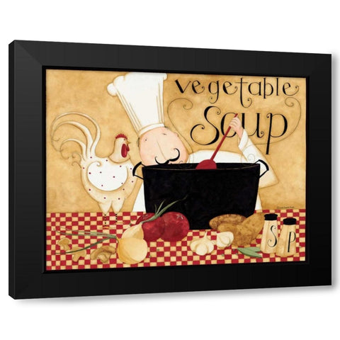 Soup Black Modern Wood Framed Art Print by DiPaolo, Dan